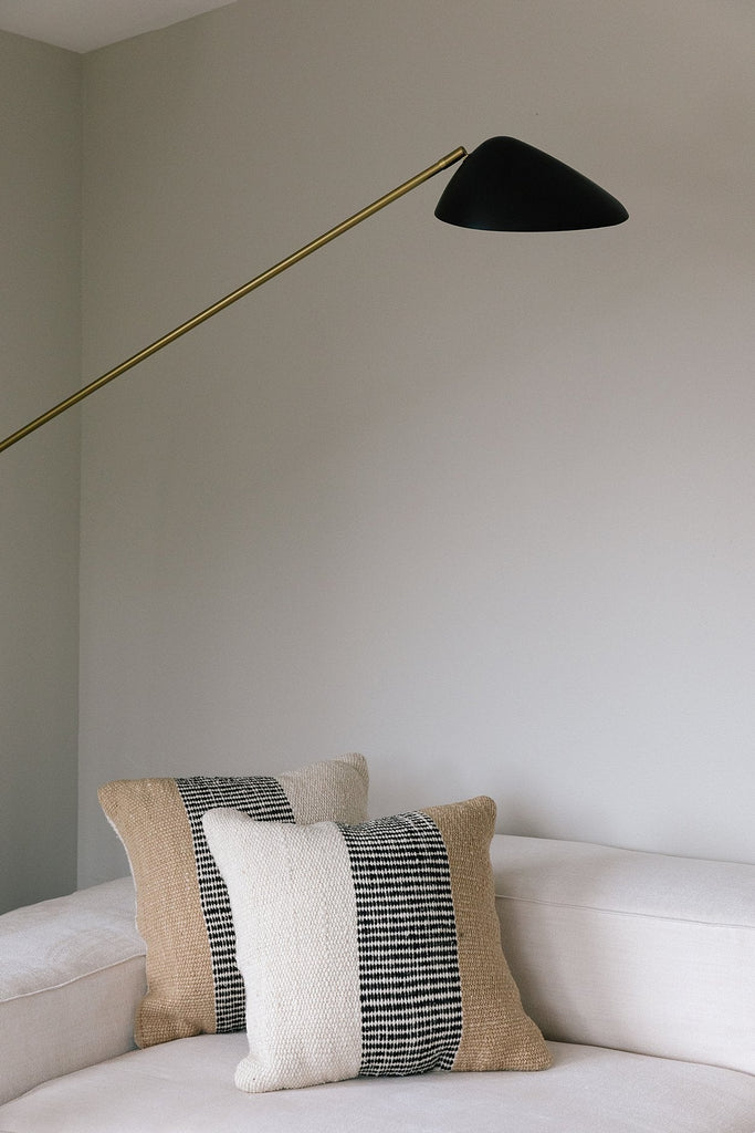Paloma Cushion | Natural White, Sand & Black
