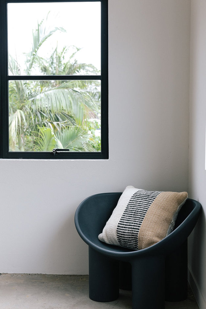 Paloma Cushion | Natural White, Sand & Black