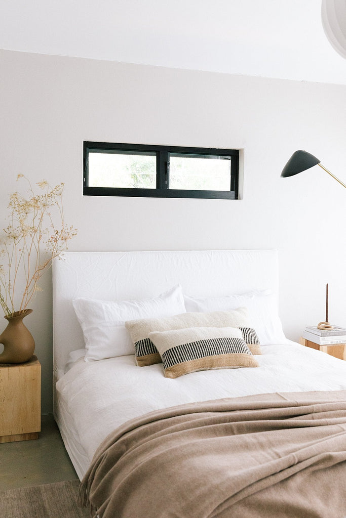 Paloma Lumbar Cushion | Natural White, Sand & Black