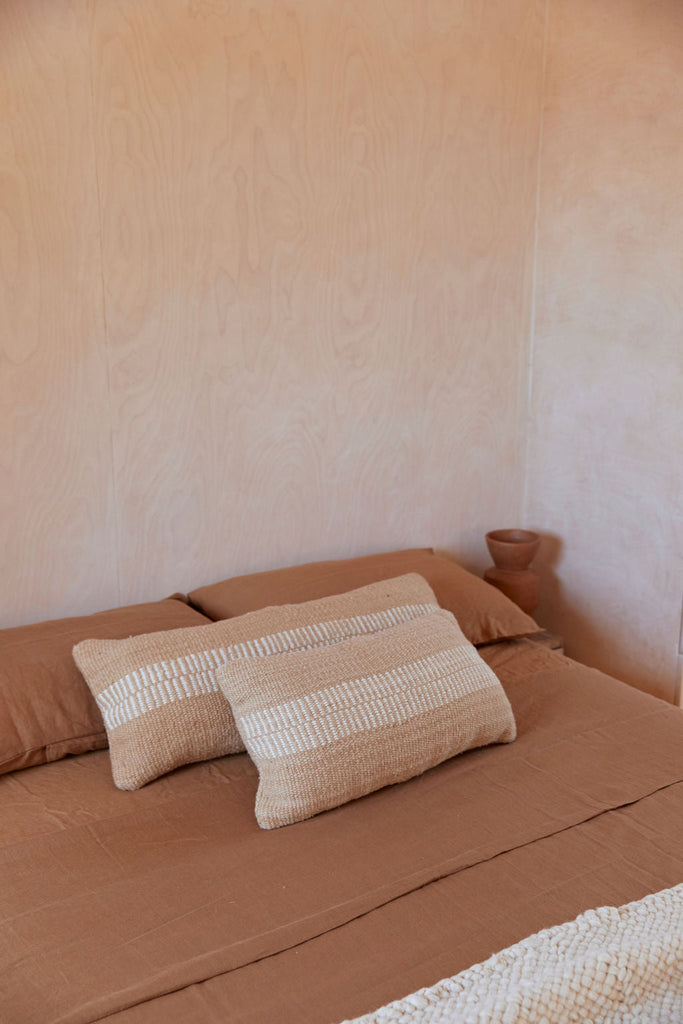 Rosana Lumbar Cushion | Sand & Natural