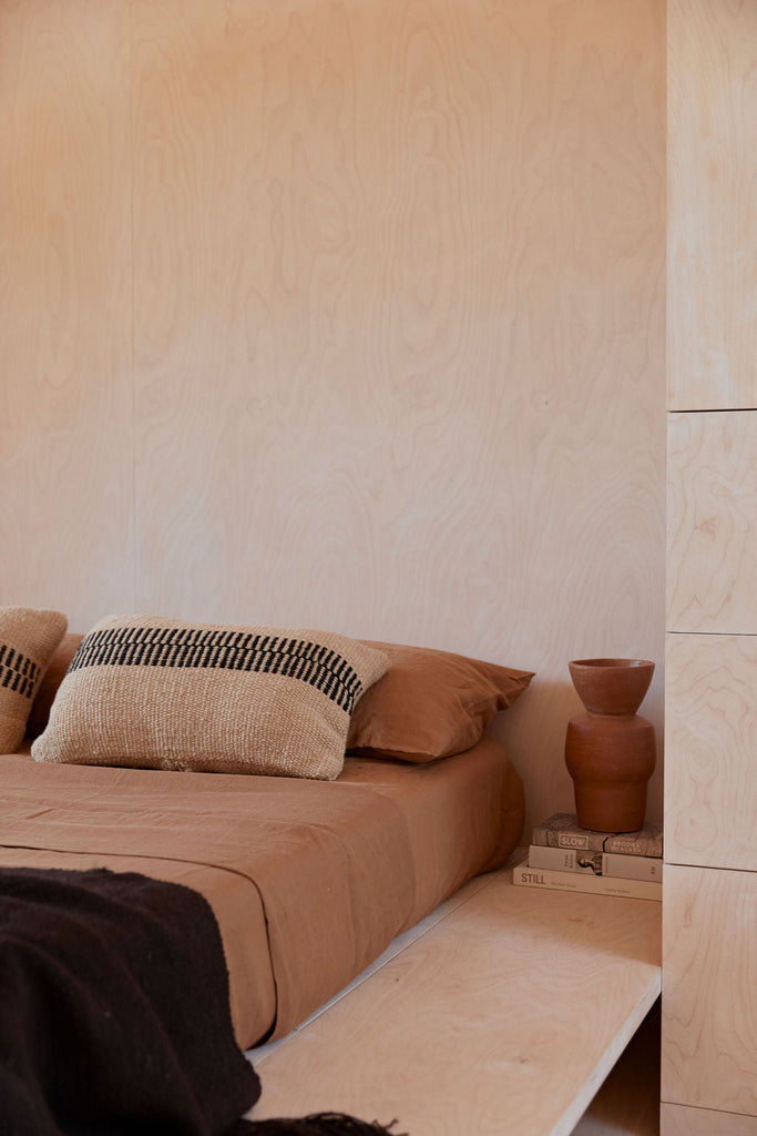 Rosana Lumbar Cushion | Sand & Black