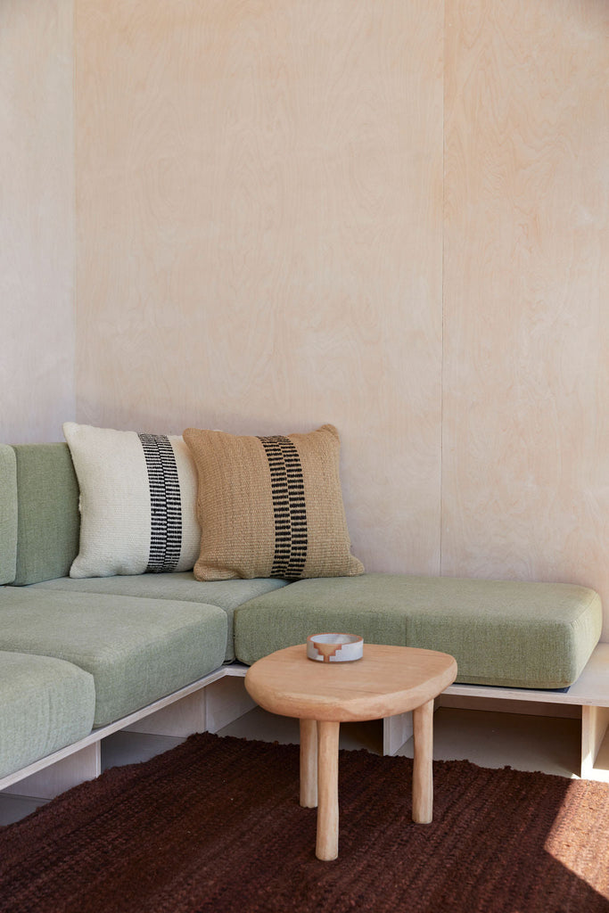 Rosana Cushion | Sand & Black