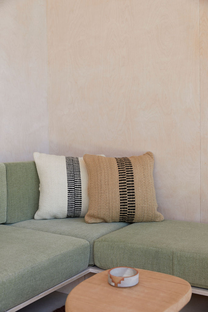 Rosana Cushion | Sand & Black