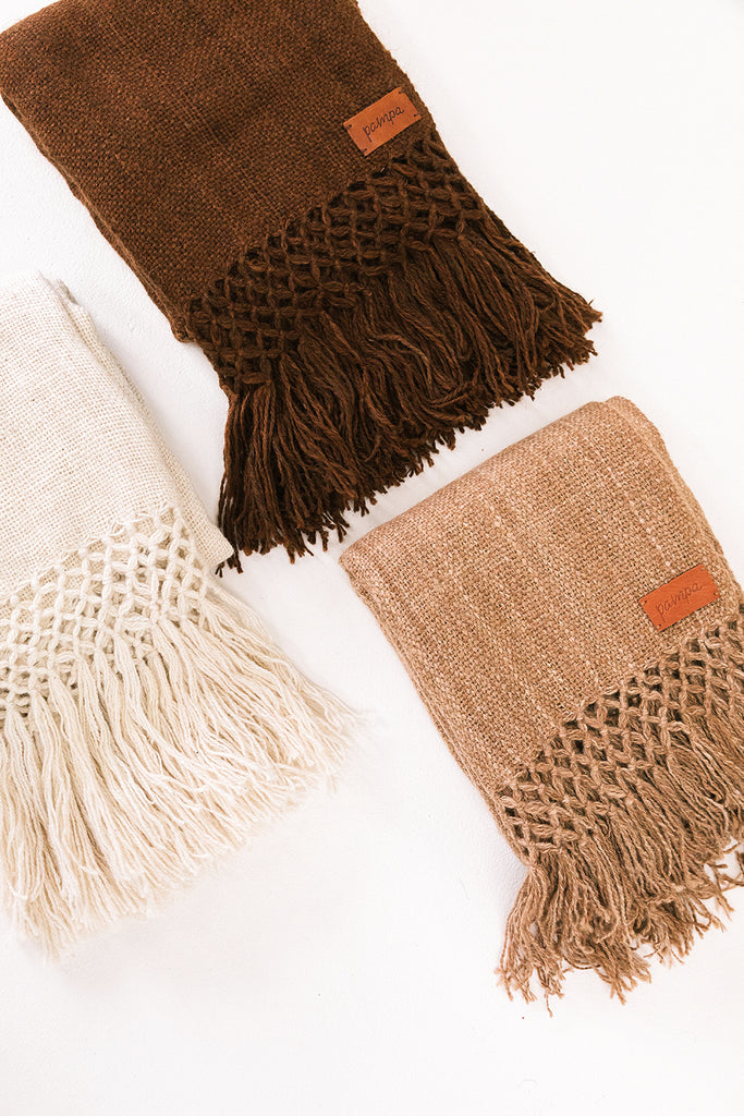 Puna Llama Throw | Tobacco
