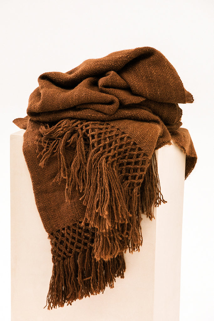 Puna Llama Throw | Tobacco