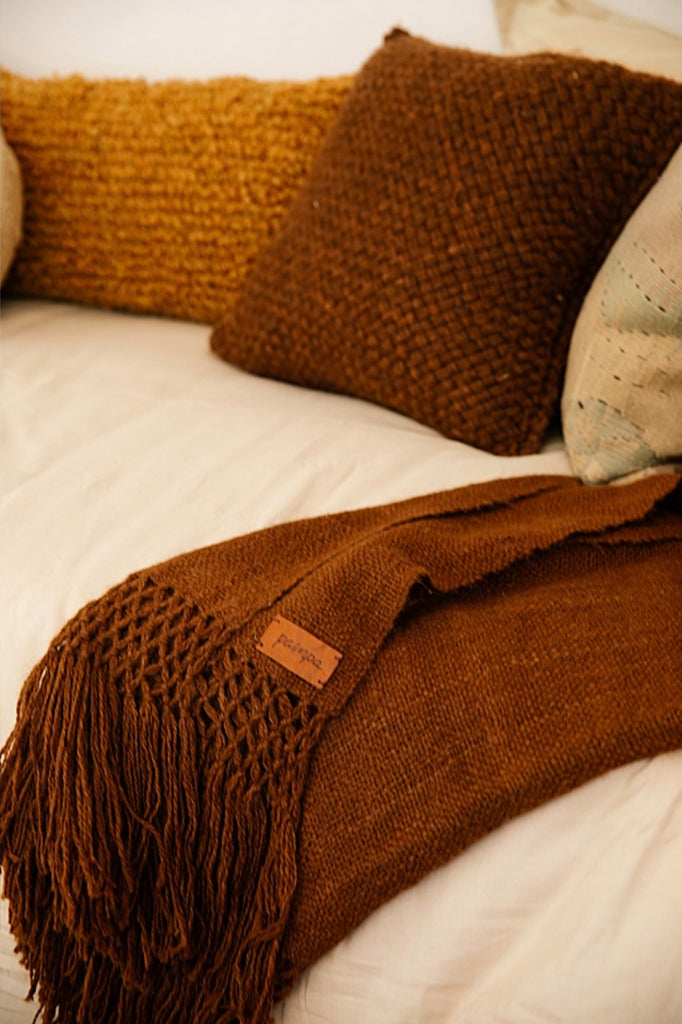 Puna Llama Throw | Tobacco