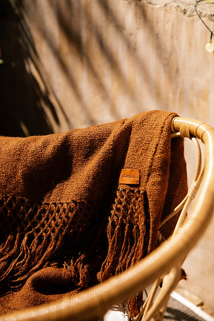 Puna Llama Throw | Tobacco