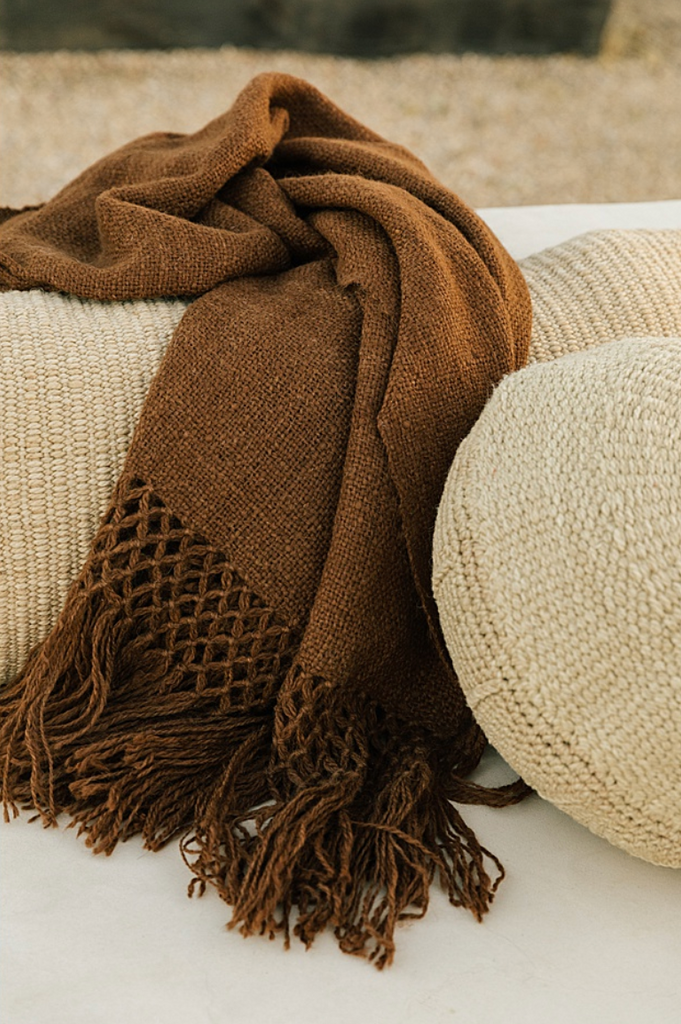 Puna Llama Throw | Tobacco