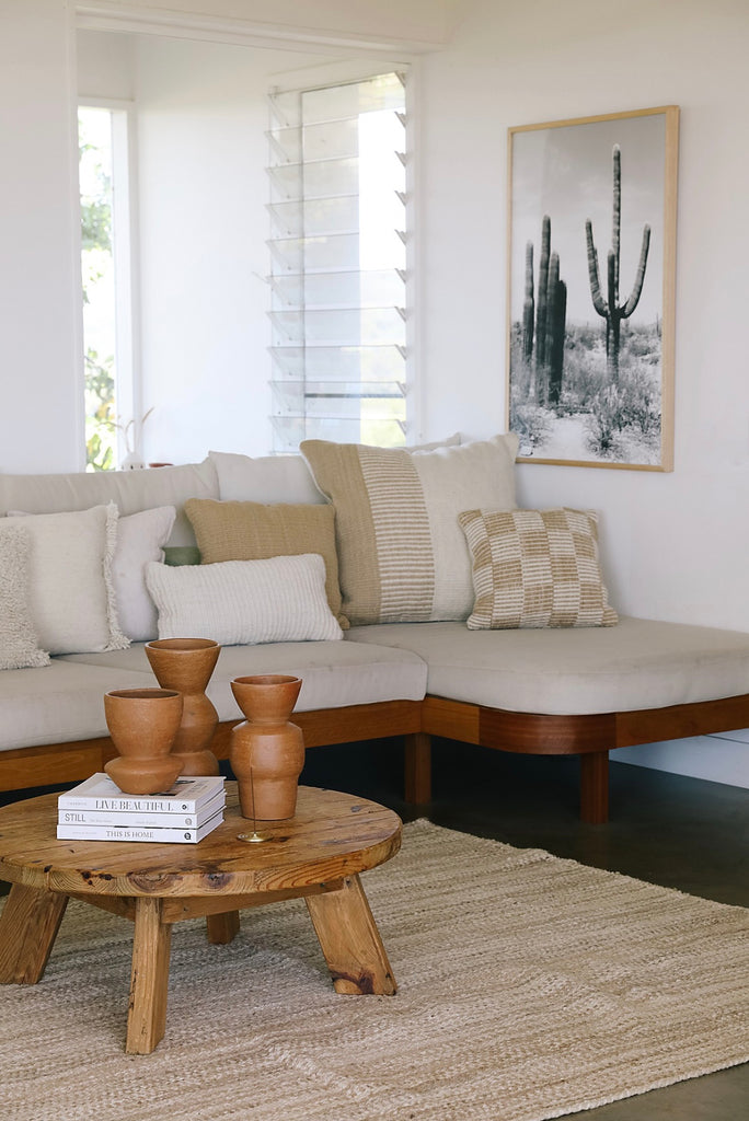 Lara Cushion | Sand & Natural