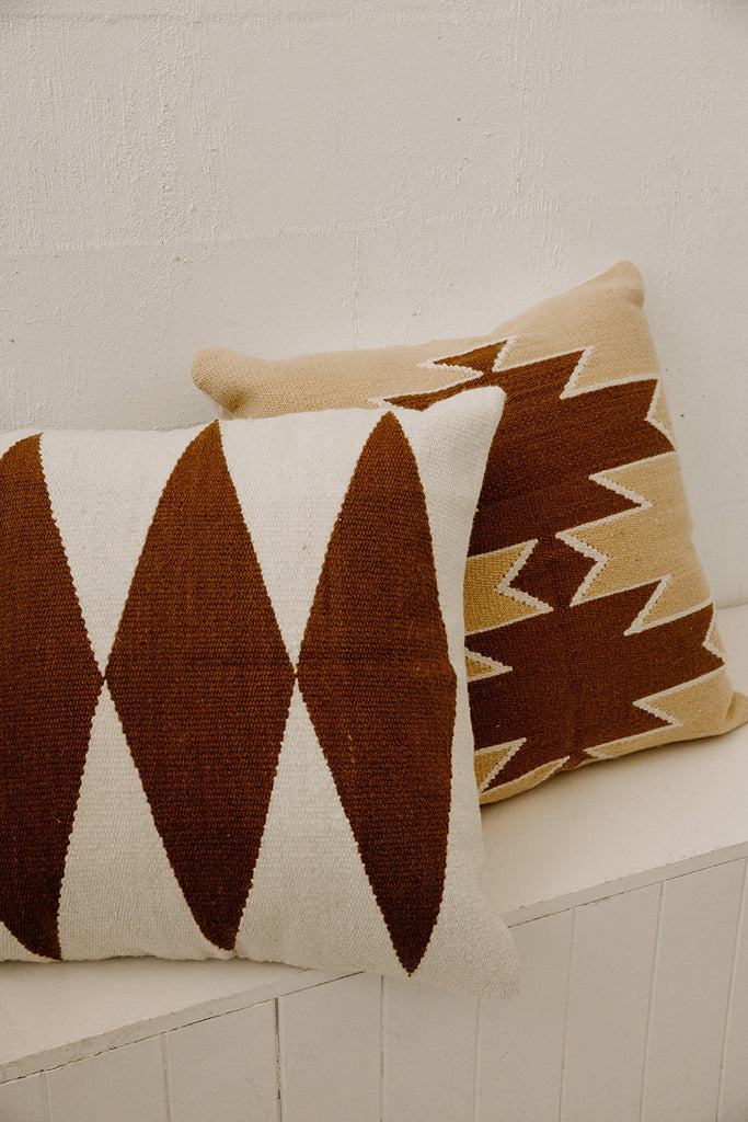 Southwest Cushion #2 | Natural & Chestnut
