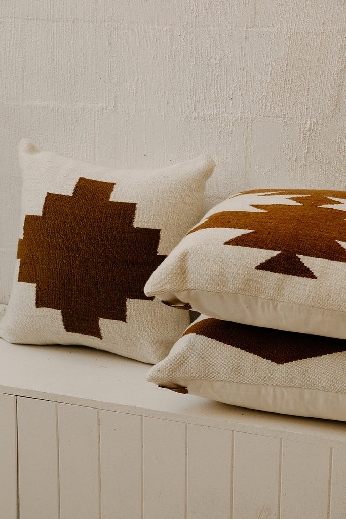 Southwest Cushion #3 | Natural & Chestnut