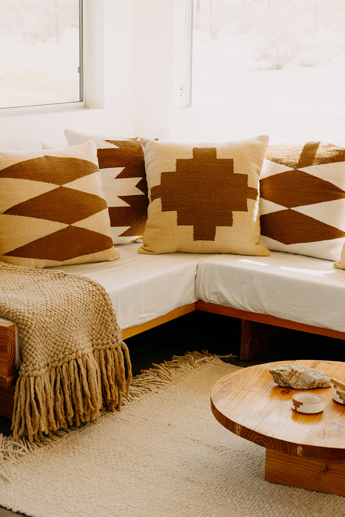 Southwest Cushion #1 | Straw & Chestnut