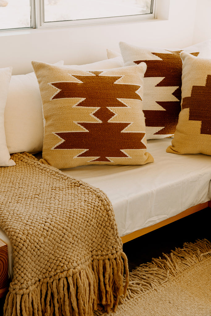 Southwest Cushion #3 | Straw, Natural & Chestnut