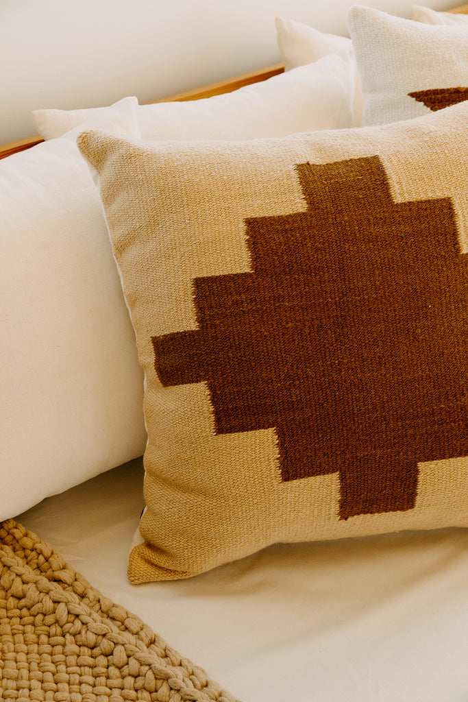 Southwest Cushion #1 | Straw & Chestnut