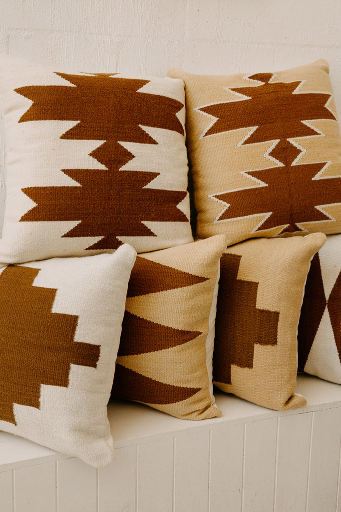 Southwest Cushion #3 | Straw, Natural & Chestnut