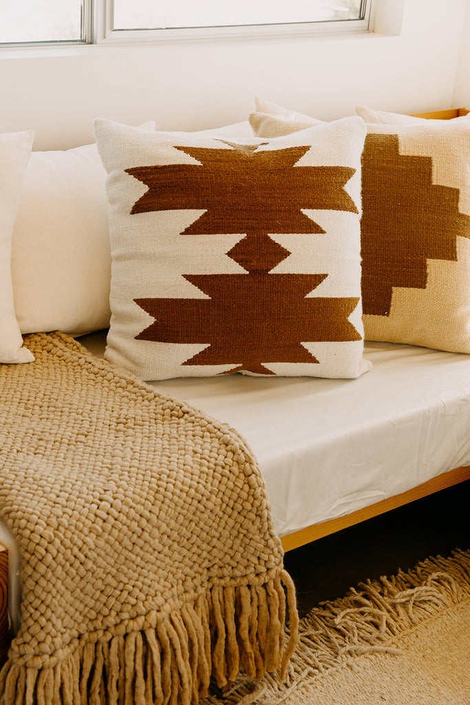 Southwest Cushion #3 | Natural & Chestnut