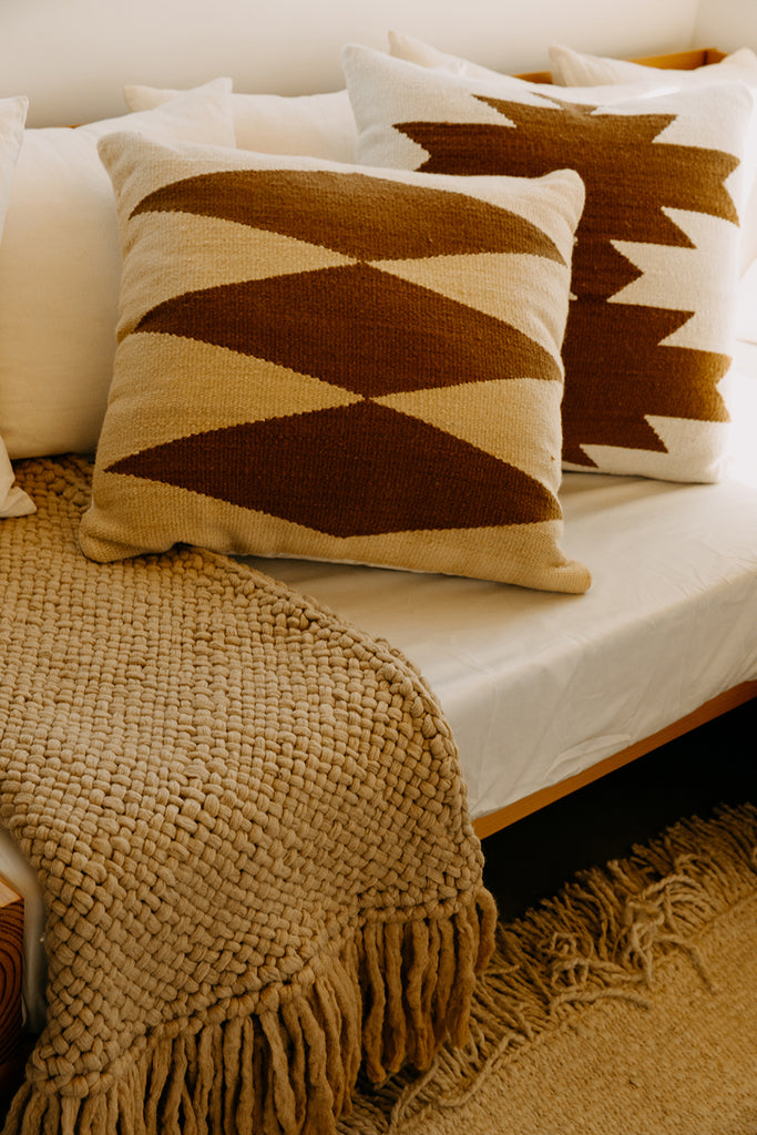 Southwest Cushion #2 | Straw & Chestnut