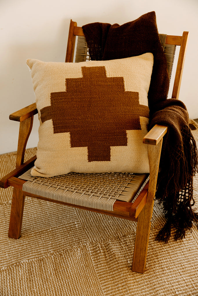 Southwest Cushion #1 | Straw & Chestnut