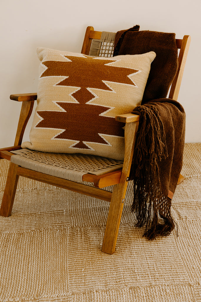 Southwest Cushion #3 | Straw, Natural & Chestnut