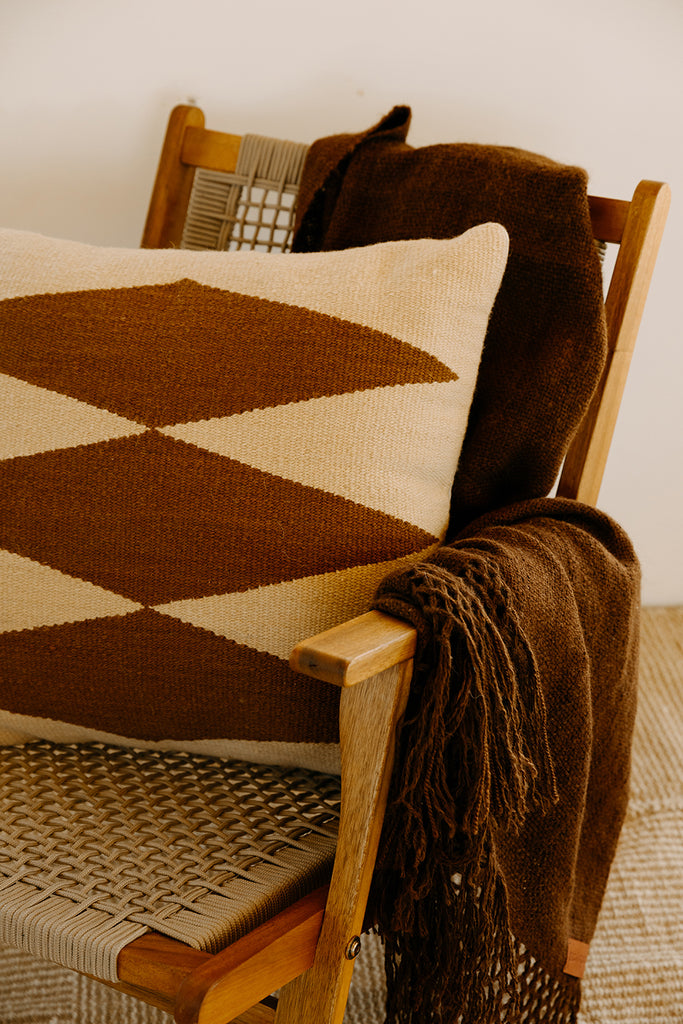 Southwest Cushion #2 | Straw & Chestnut