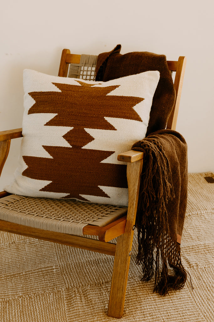 Southwest Cushion #3 | Natural & Chestnut