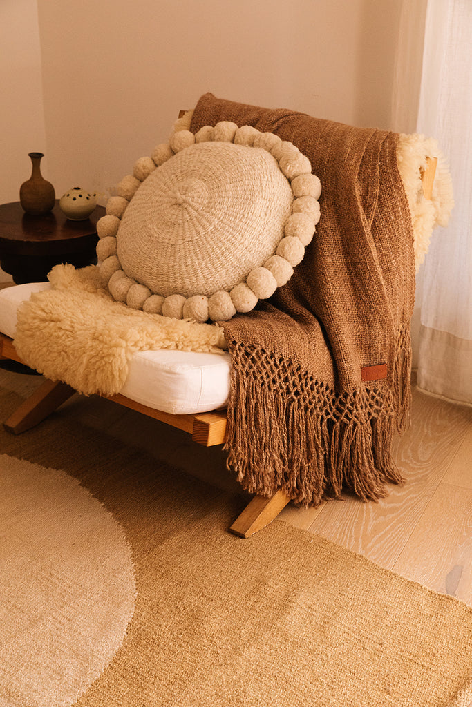 Classica Pom Pom Cushion #1 Large | Natural
