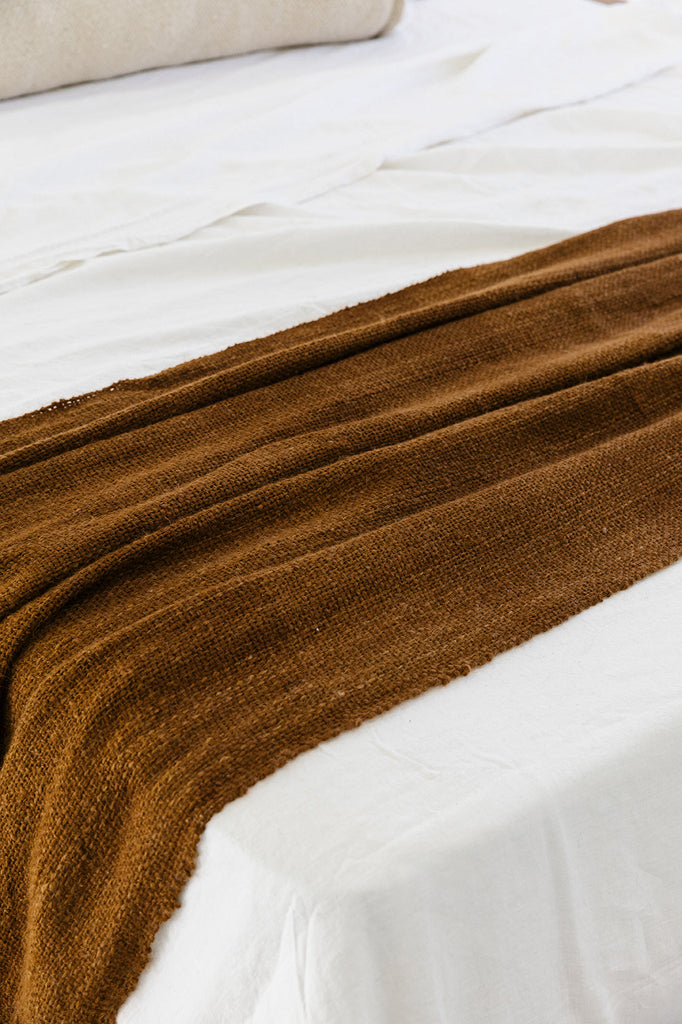 Puna Llama Throw | Tobacco