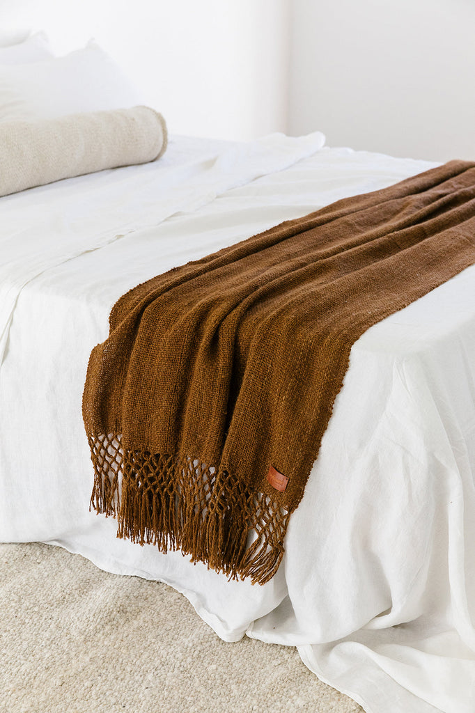 Puna Llama Throw | Tobacco