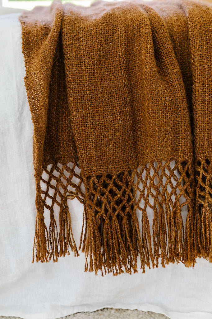 Puna Llama Throw | Tobacco