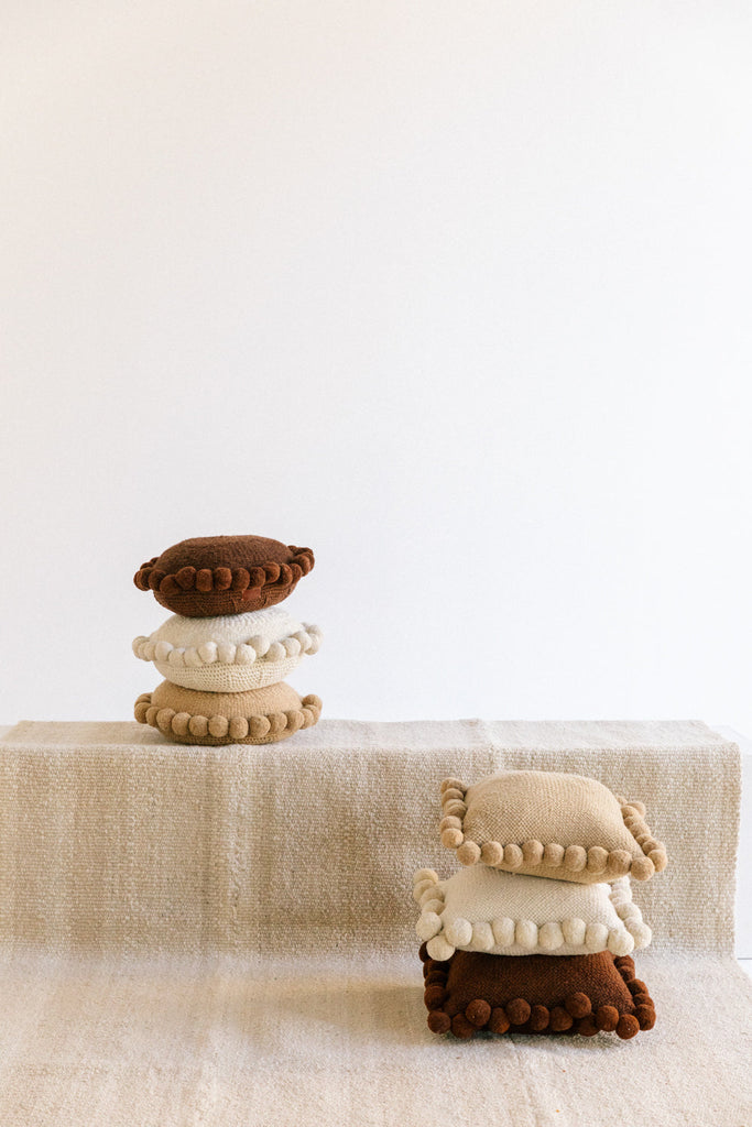Classica Pom Pom Cushion #2 Large | Sand