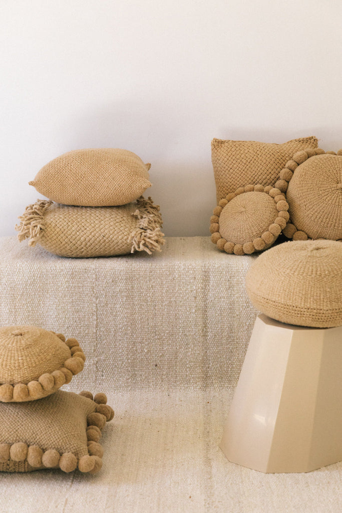 Classica Pom Pom Cushion #1 Medium | Sand