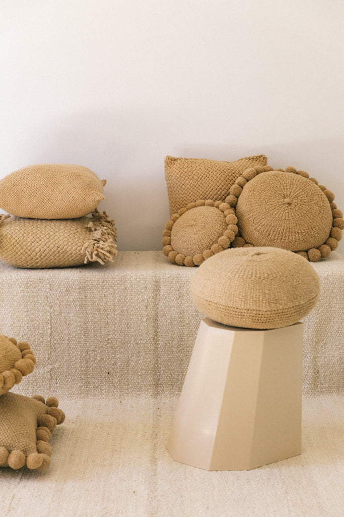 Classica Pom Pom Cushion #1 Large | Sand