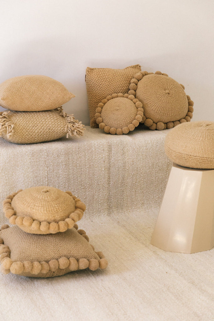 Classica Pom Pom Cushion #2 Large | Sand