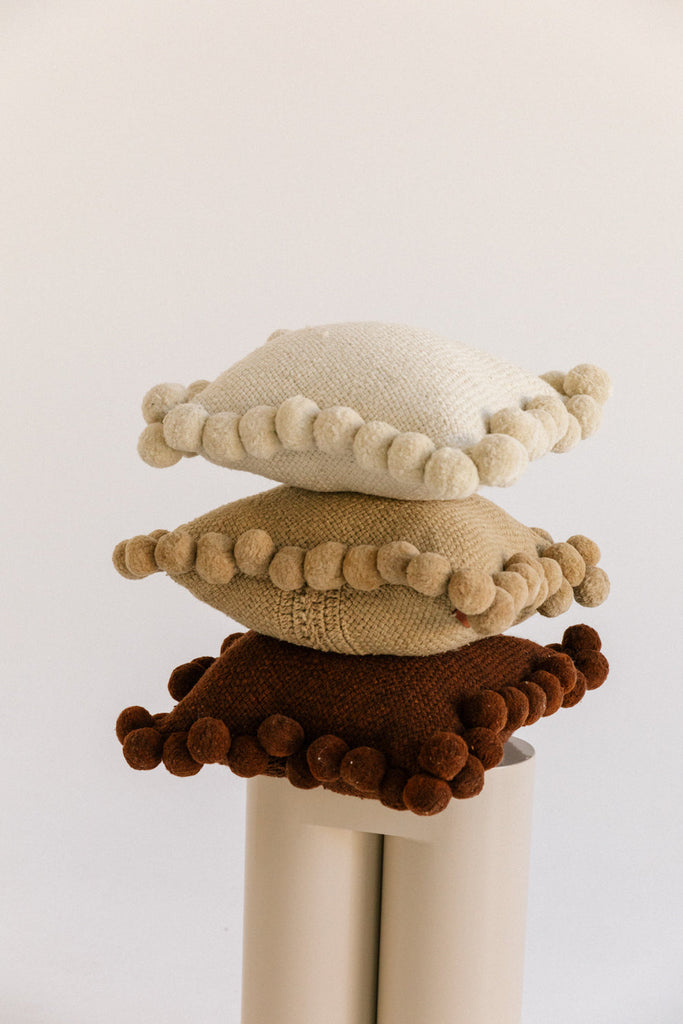 Classica Pom Pom Cushion #2 Large | Natural