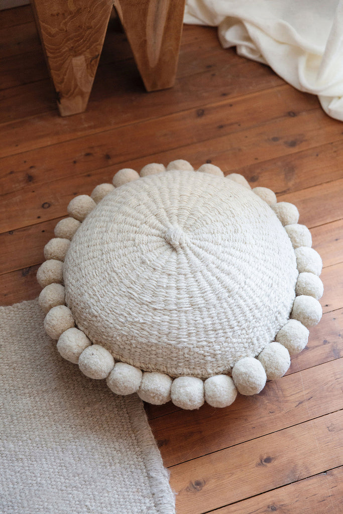Classica Pom Pom Cushion #1 Large | Natural