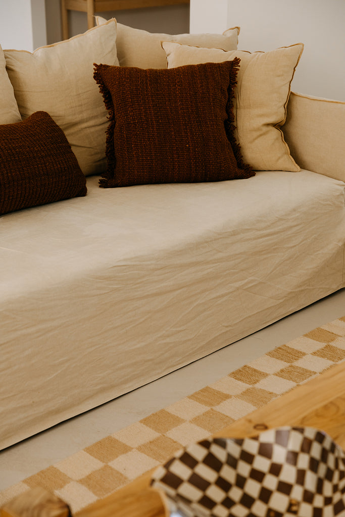 Classica Fringe Cushion | Rust