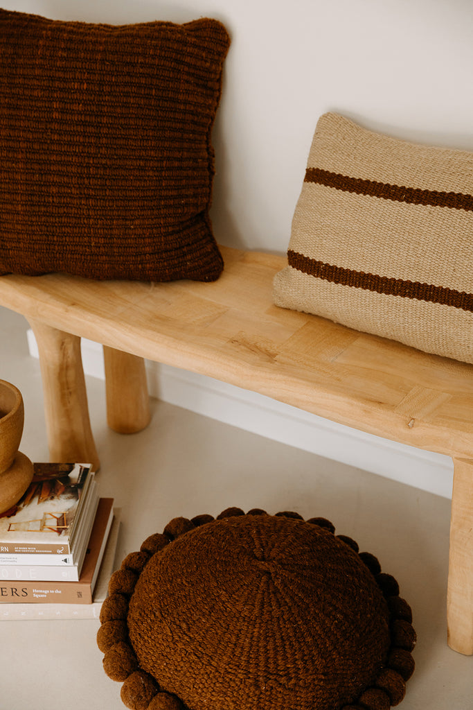 Classica Pom Pom Cushion Medium | Rust