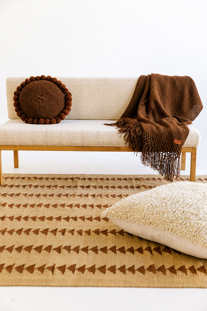 Puna Llama Throw | Tobacco