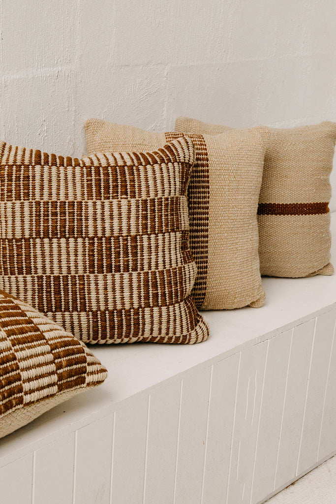 Lara Cushion | Rust & Sand