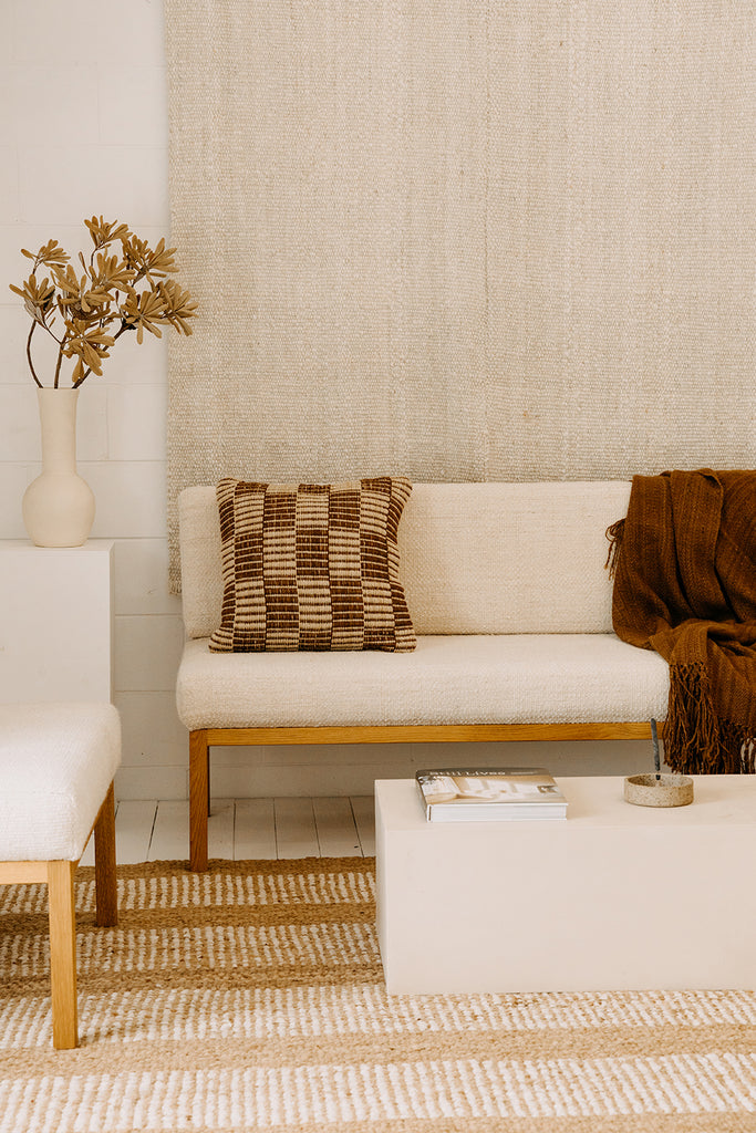 Lara Cushion | Rust & Sand