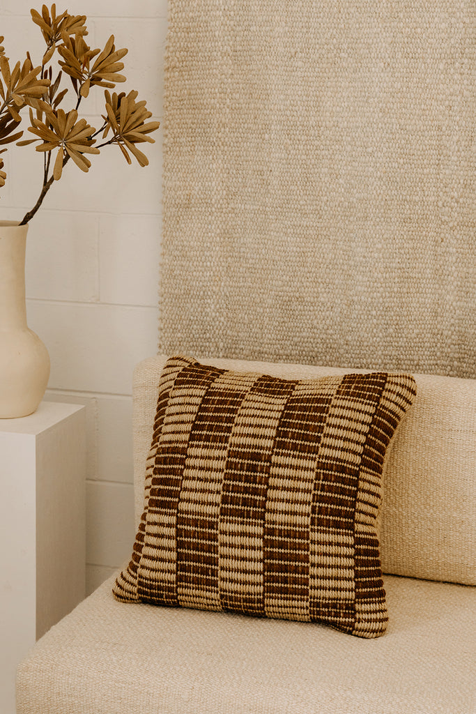 Lara Cushion | Rust & Sand