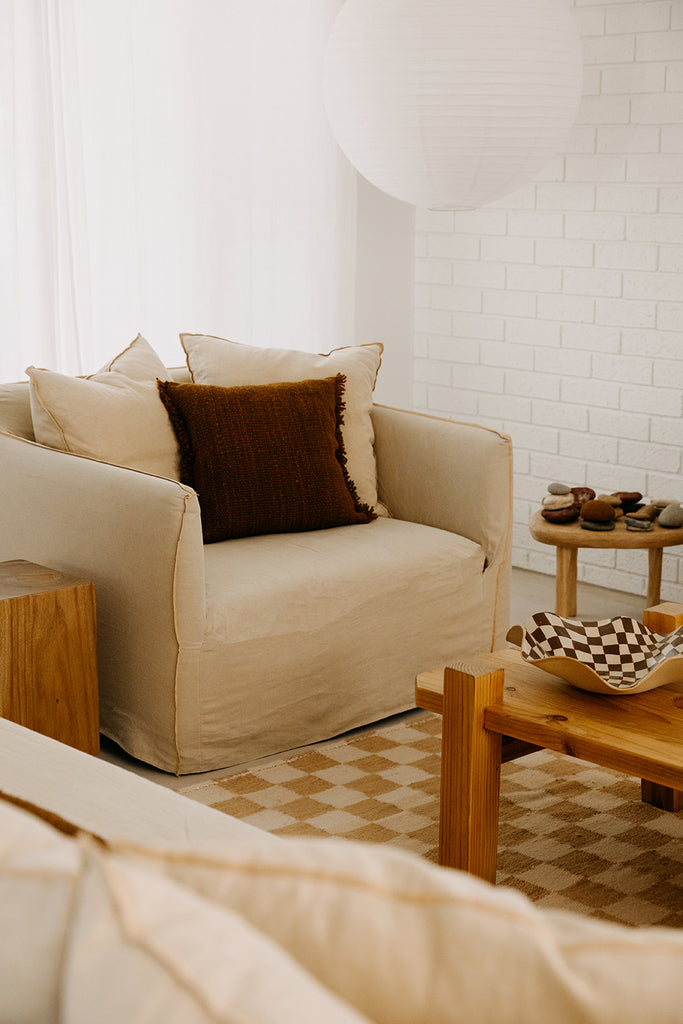 Classica Fringe Cushion | Rust