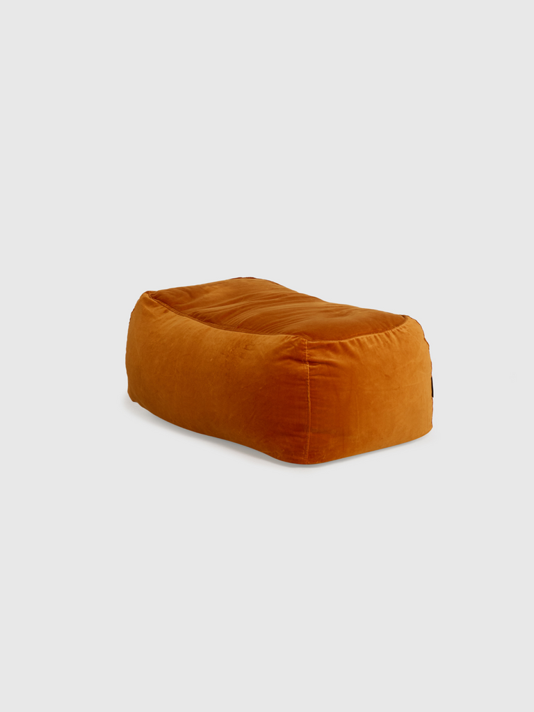 Dume Ottoman - Tangerine Velvet