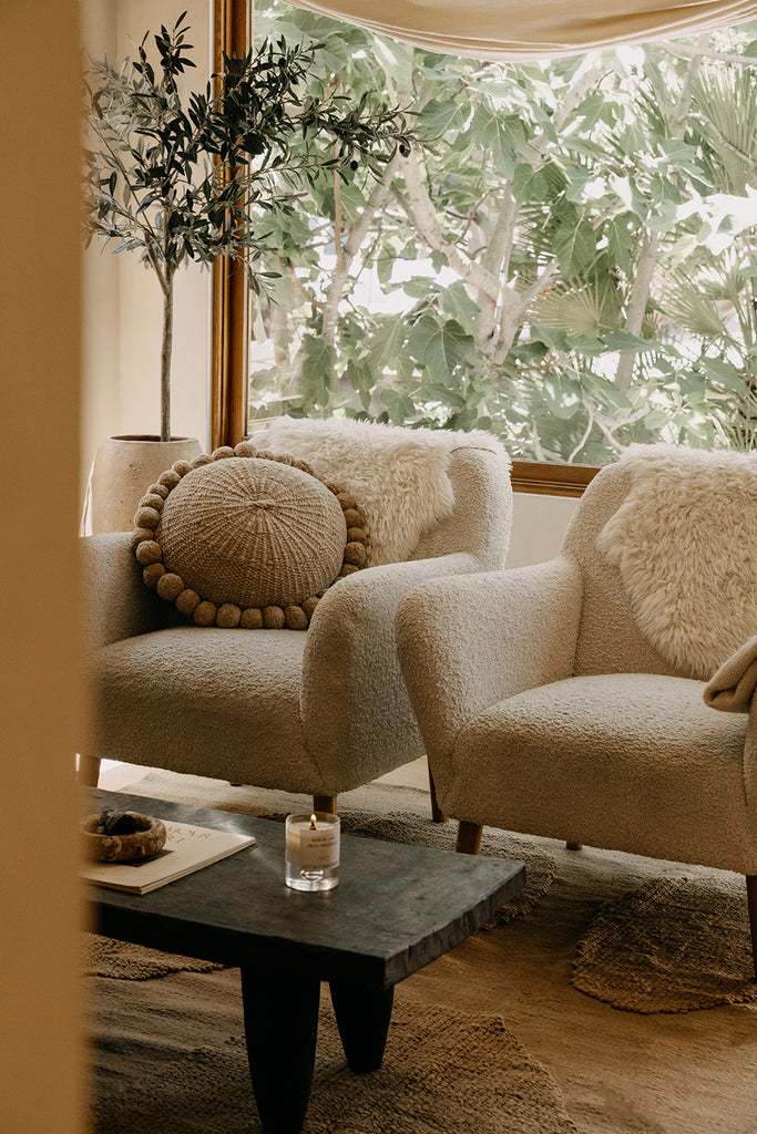 Classica Pom Pom Cushion Large | Sand