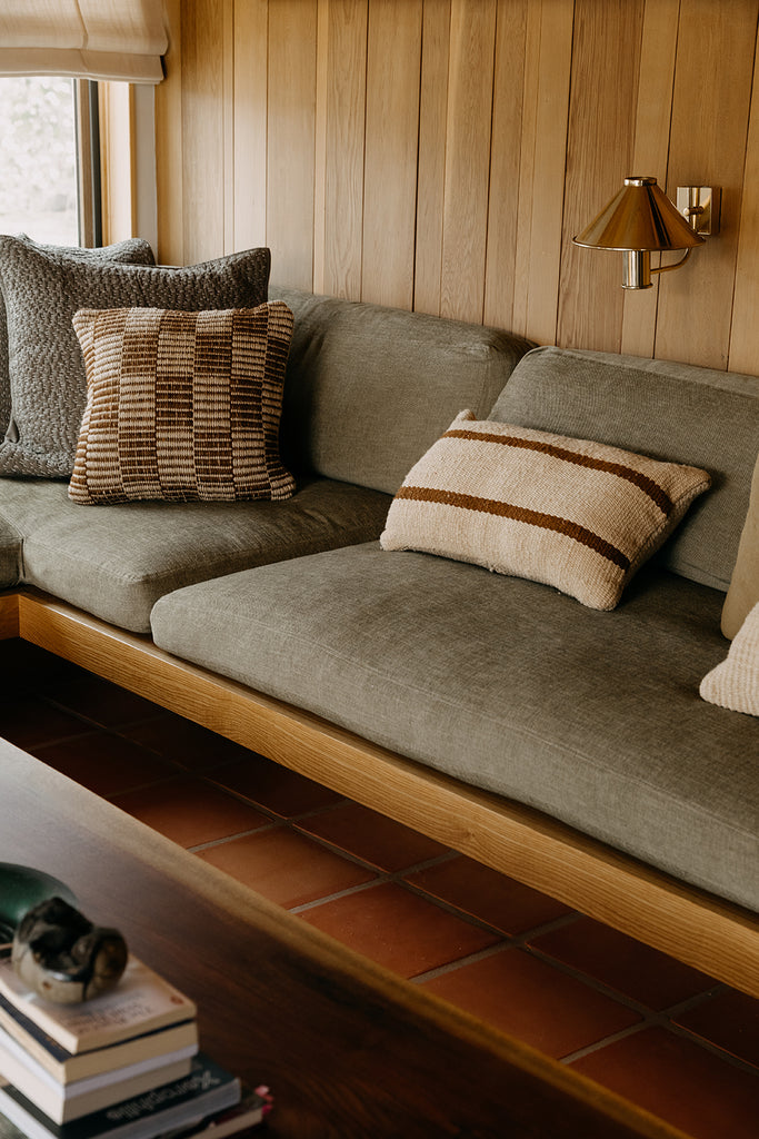 Lara Cushion | Rust & Sand