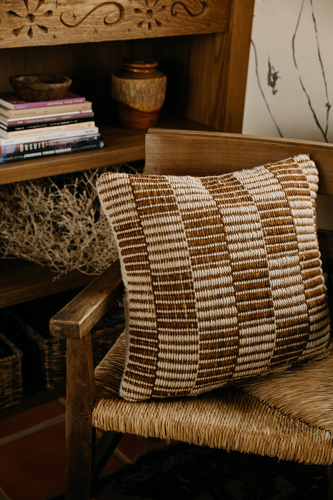 Lara Cushion | Rust & Sand