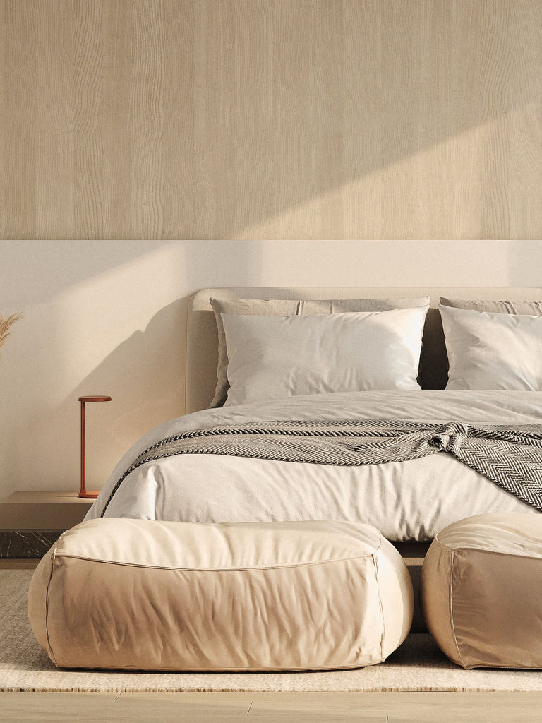 Dume Ottoman - Marshmallow Velvet