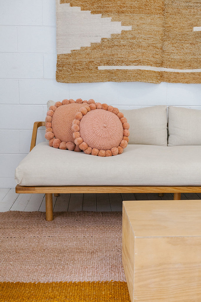 Classica Pom Pom Cushion #1 Medium | Desert Rose