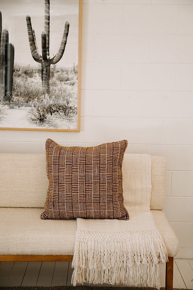 Andina Cushion | Sand & Rust
