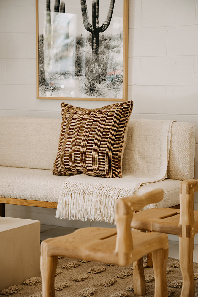 Eliana Cushion | Sand & Rust